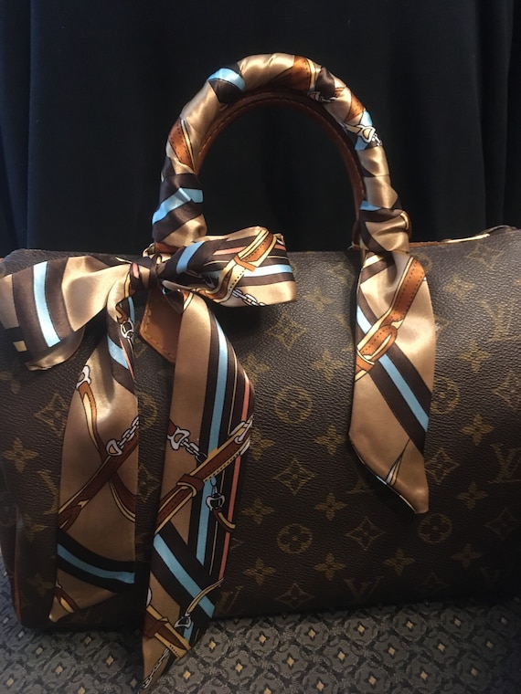 Louis Vuitton Handbags: How to Simple-Wrap Handles to Protect Vachetta  Leather, Scarf Twilly Bandeau 