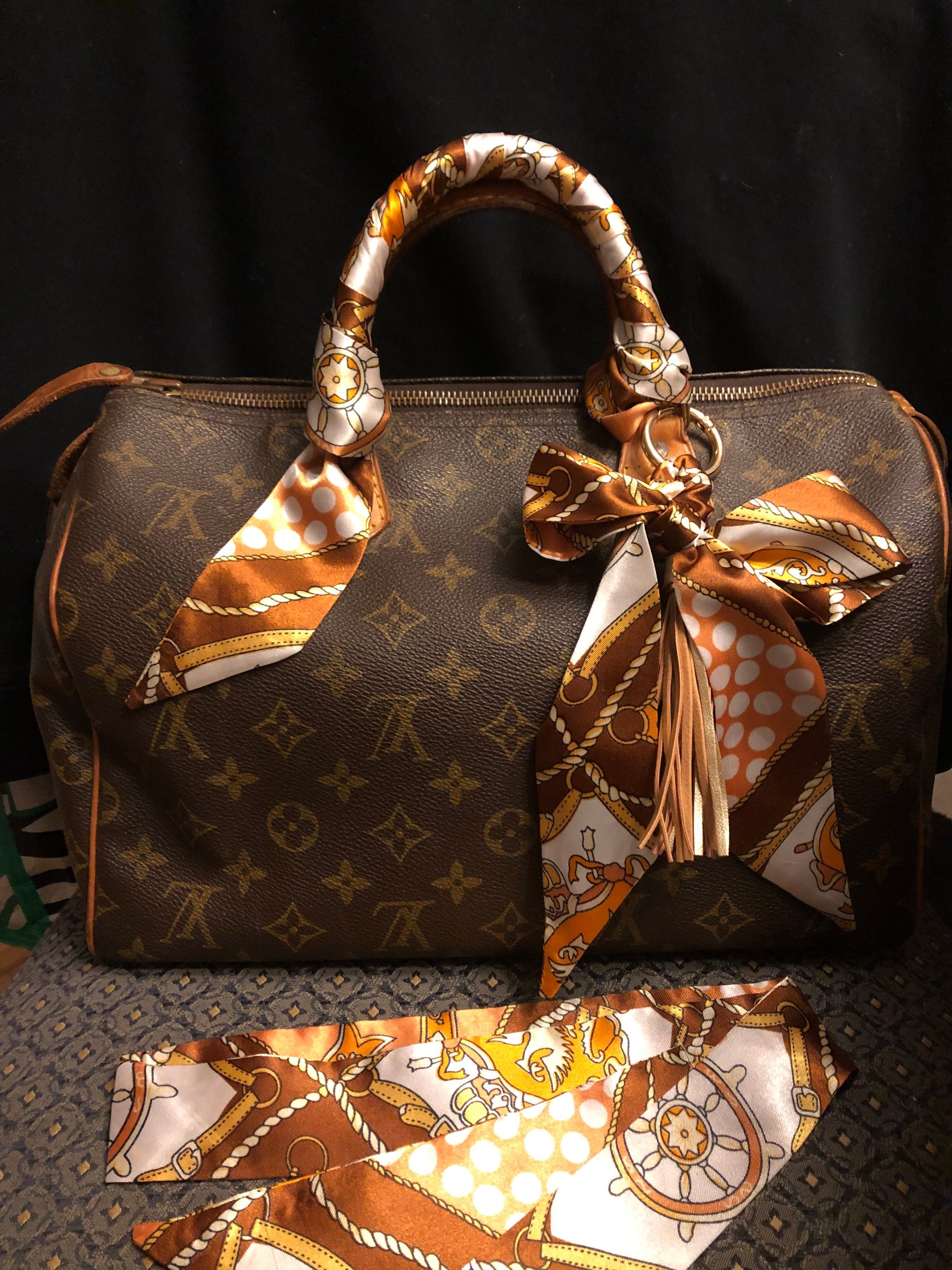 LOUIS VUITTON Silk Monogram Wallpaper Bandeau 40809