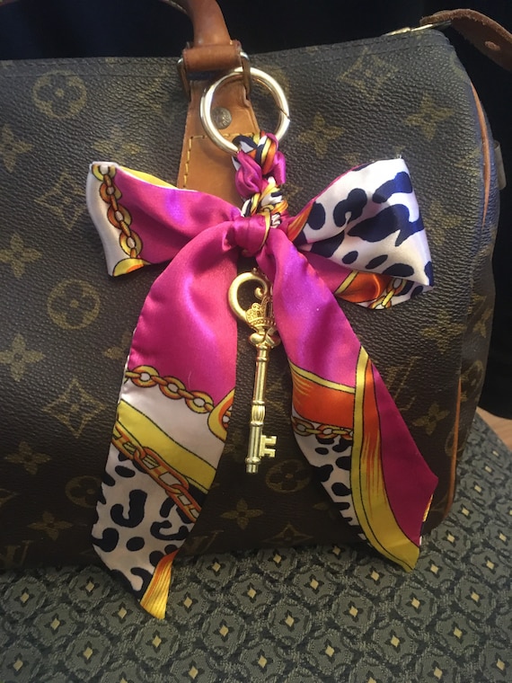 Buy Purse Scarf Braided Bow Tassel Keychain Clip Bag Handle Charm Online in  India 
