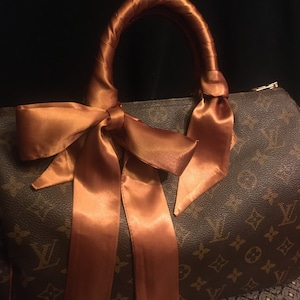 Purse scarf 2 handle covers  solid warm brown copper color special order