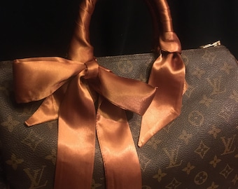 Purse scarf 2 handle covers  solid warm brown copper color special order