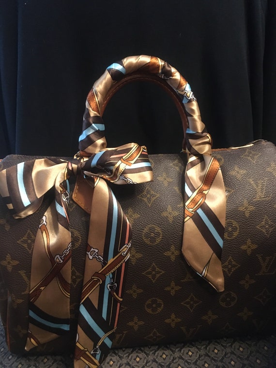 louis vuitton bag with scarf handle