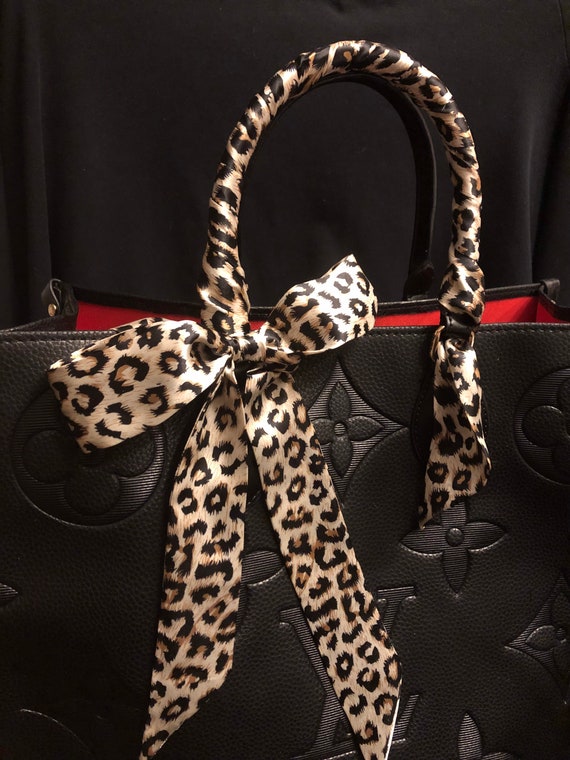 Buy Leopard 2 Purse Scarf Handle Covers Ivory Black Tan Animal