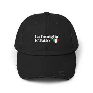 La Famiglia Italian Hat, Distressed Cotton Twill Cap