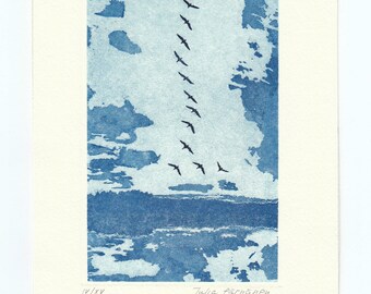 Birds, etching&aquatint