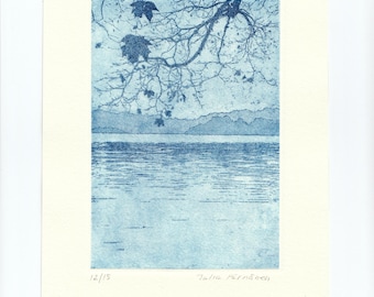 Blue autumn, etching&aquatint