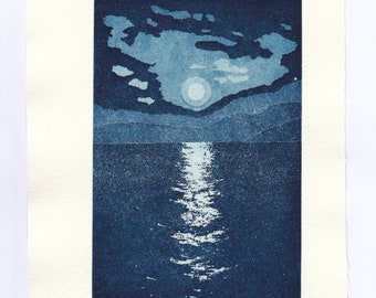 Moon path. Etching&Aquatint.