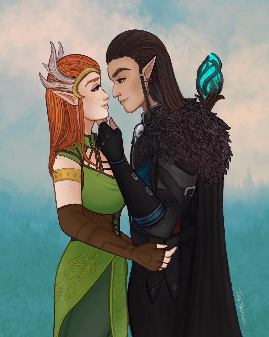 Vaxildan and Keyleth Fan Art Critical Role 8.5x11 Print Etsy