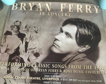 Bryan Ferry of Roxy Music poster