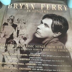 Bryan Ferry of Roxy Music poster