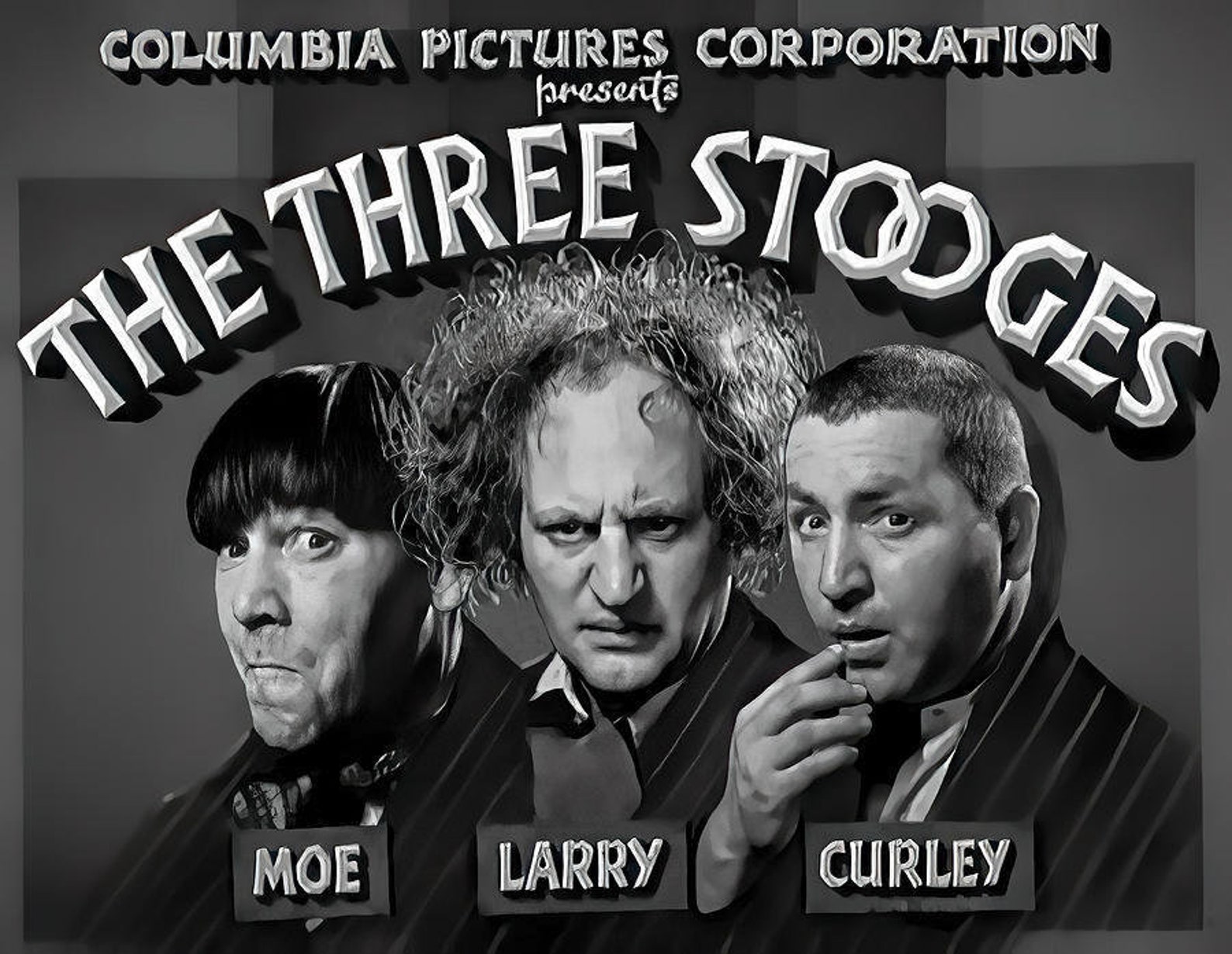 THREE STOOGES Larry Curley and Moe | Etsy