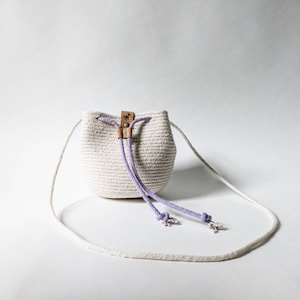 Mini Rope Purse, Girl&#39;s Purse, cotton bag, handmade, handdyed