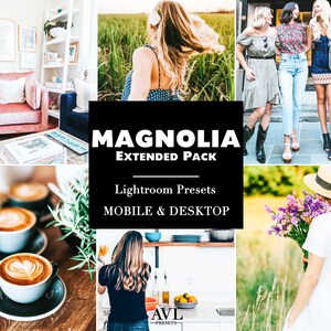 11 MAGNOLIA Lightroom Presets - EXTENDED PACK Farmhouse Vibes Mobile and Desktop Presets, Outdoor Blogger, Bright Preset, Photo Editing