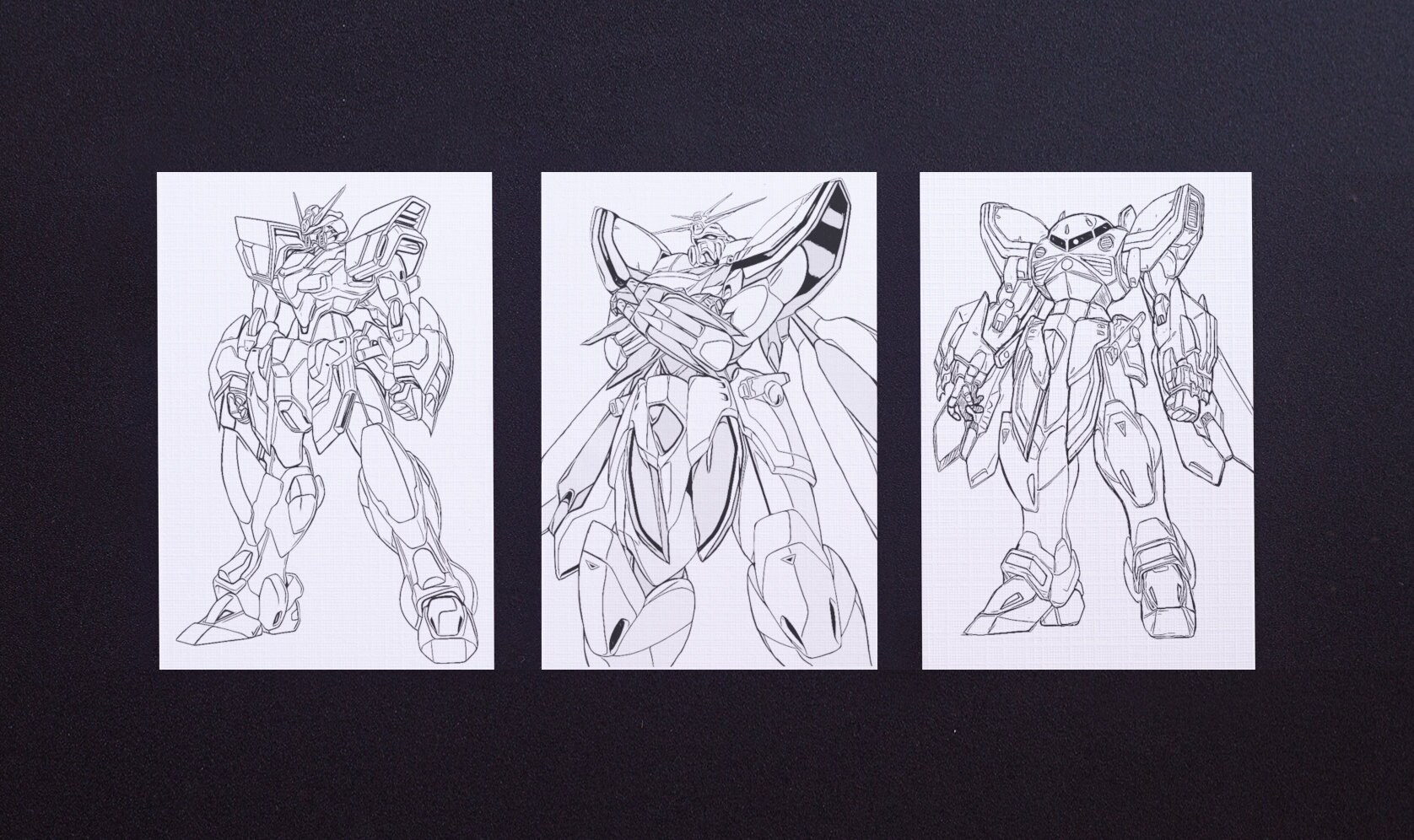 Gundam Coloring 3 pages JPG PNG files Printable Digital | Etsy