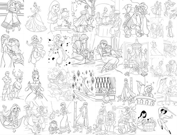 All Disney Characters Together Coloring Pages 2025 