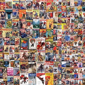 220 x Vintage Pulp Magazine USA older back issues - PDF Digital Downloads - 1920s to 2000s - historical retro pop culture captured in print