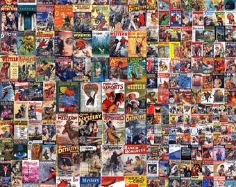 220 x Vintage Pulp Magazine USA números anteriores anteriores - Descargas digitales PDF - Década de 1920 a 2000 - cultura pop retro histórica capturada en forma impresa