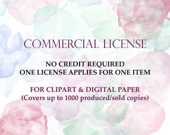 The Commercial License for small business|Digital Download|Printable Clipart|Digital Paper Pack|NO Credit required|SINGLE product