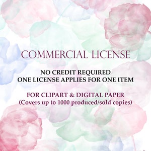 The Commercial License for small business|Digital Download|Printable Clipart|Digital Paper Pack|NO Credit required|SINGLE product