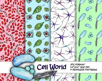 Cell World Biology Pattern Design Science Background Science Art Science Teacher Science Pattern Digital Paper Medical Art Back to school