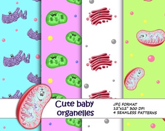 Cell World Biology Pattern Design Science Background Science Art Science Teacher Science Pattern Digital Paper Medical Art Cute Organelles