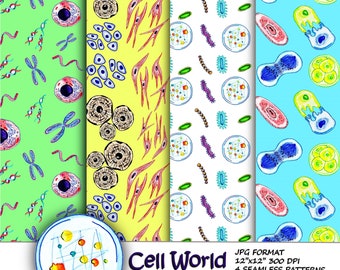 Cell World Biology Pattern Design Science Background Science Art Science Teacher Science Pattern Digital Paper Medical Art Back to school