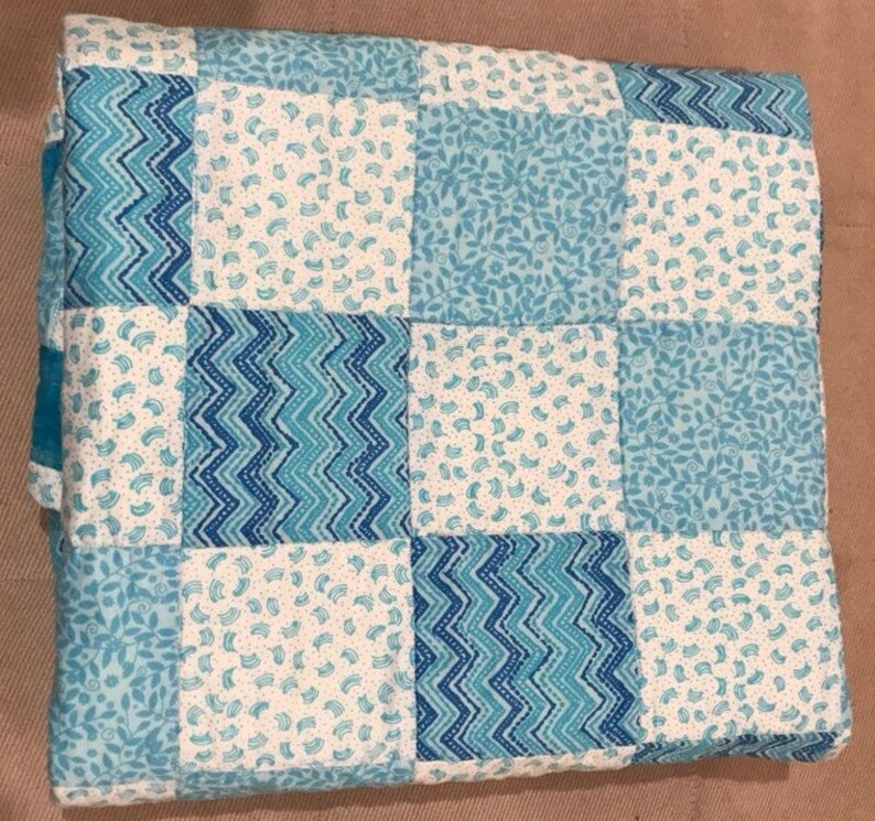 Baby Blue Quilt Etsy