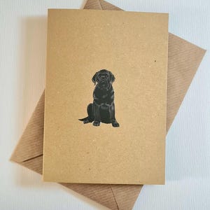 Tarjeta de felicitación de perro: Labrador negro