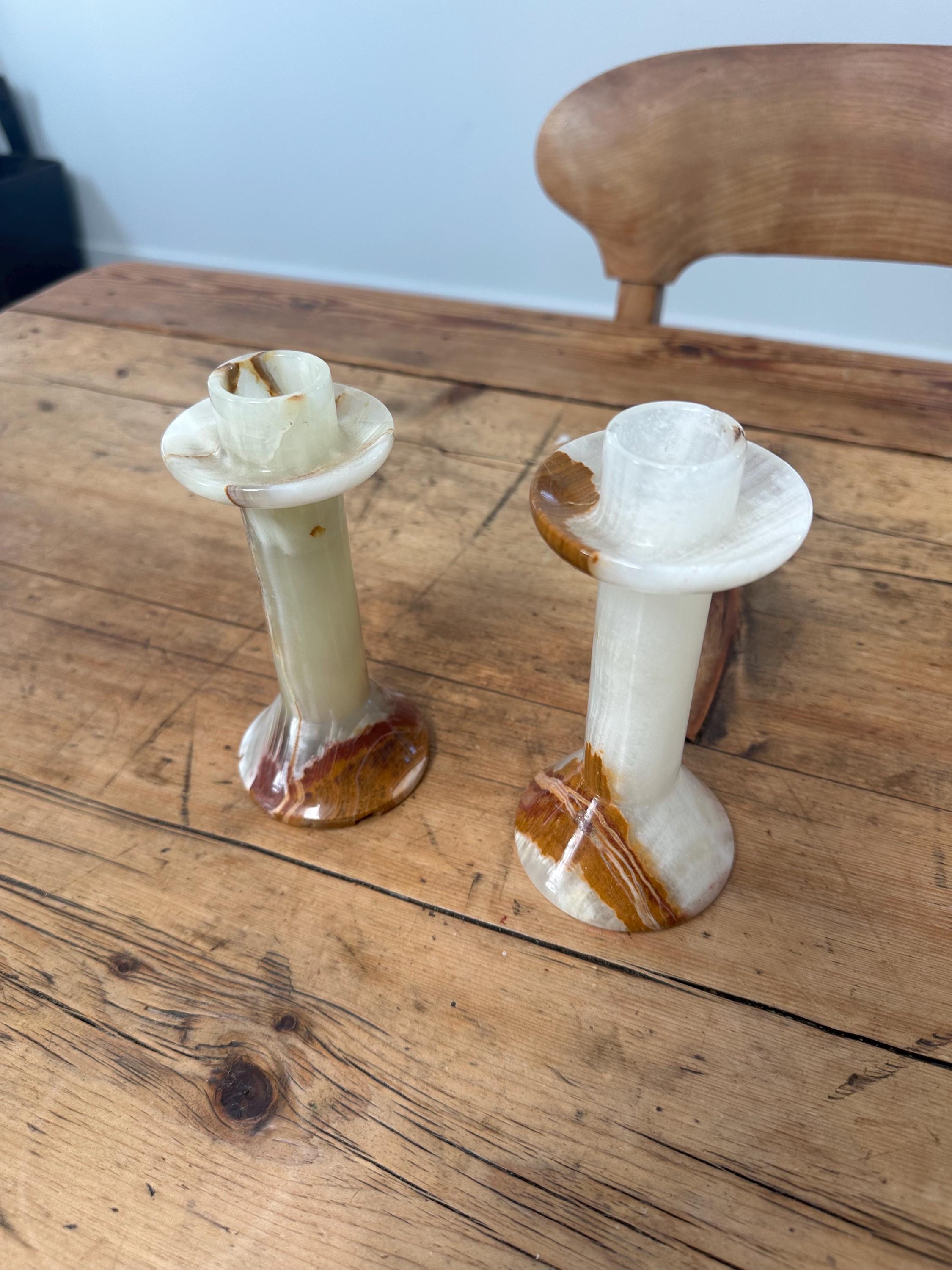 ヴィンテージオニキスキャンドルホルダー - Etsy 日本