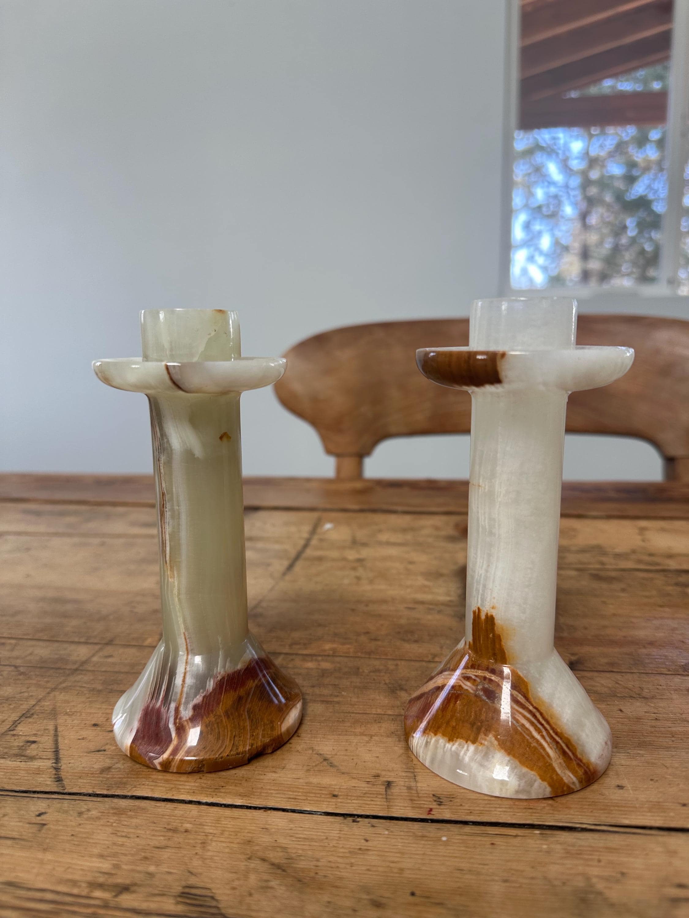 オニキス　大理石　キャンドルホルダー　ビンテージ ヴィンテージオニキスキャンドルホルダー - Etsy 日本