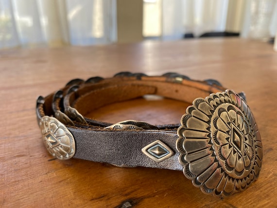 Medaille Mexique Concho De Selle En Argent Gravé à La Main