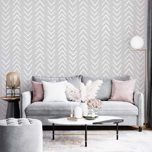 Herringbone wallpaper neutral Peel and stick removable or Traditional minimalist wallpaper