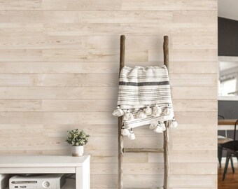 Peel and stick wood wallpaper - Rustic farmhouse accent design
