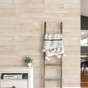Peel and stick wood wallpaper - Rustic farmhouse accent design