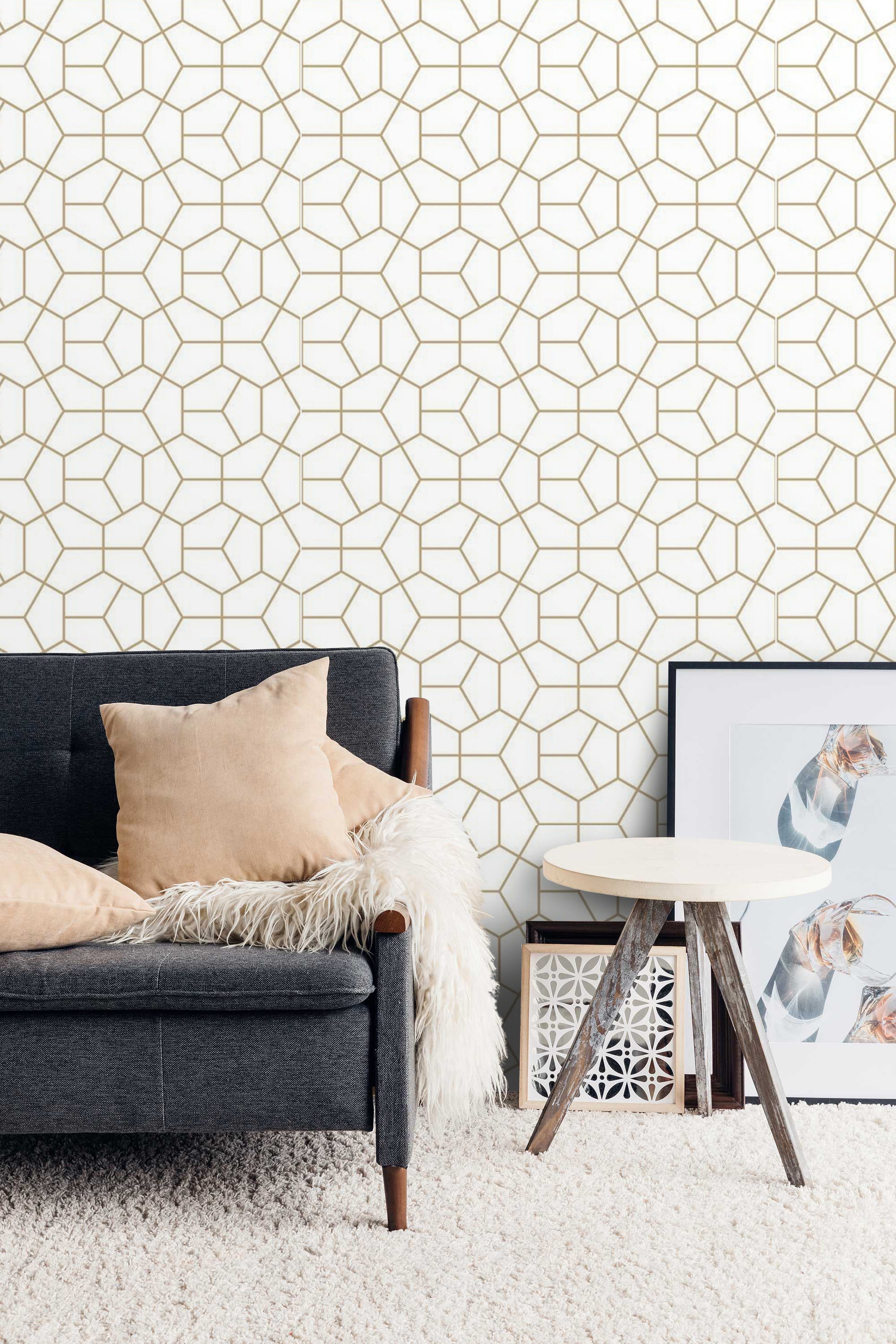 Peel and Stick Wallpaper Minimalist Geometric Self Adhesive | Etsy
