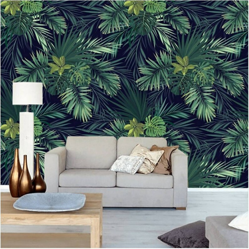 Removable Tropical Wallpaper Peel and Stick Wall Mural Vinyl Etsy