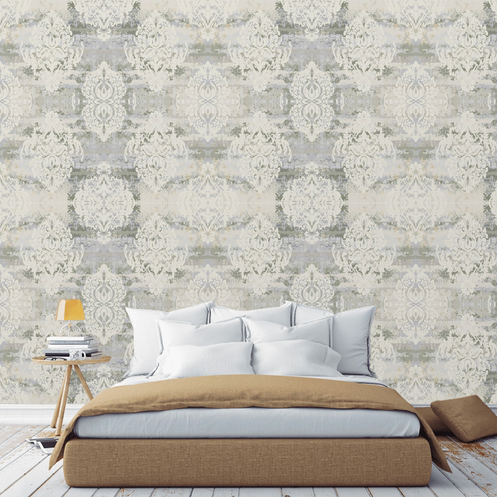 Damask Wallpaper Removable Peel and stick Self Adhesive | Etsy