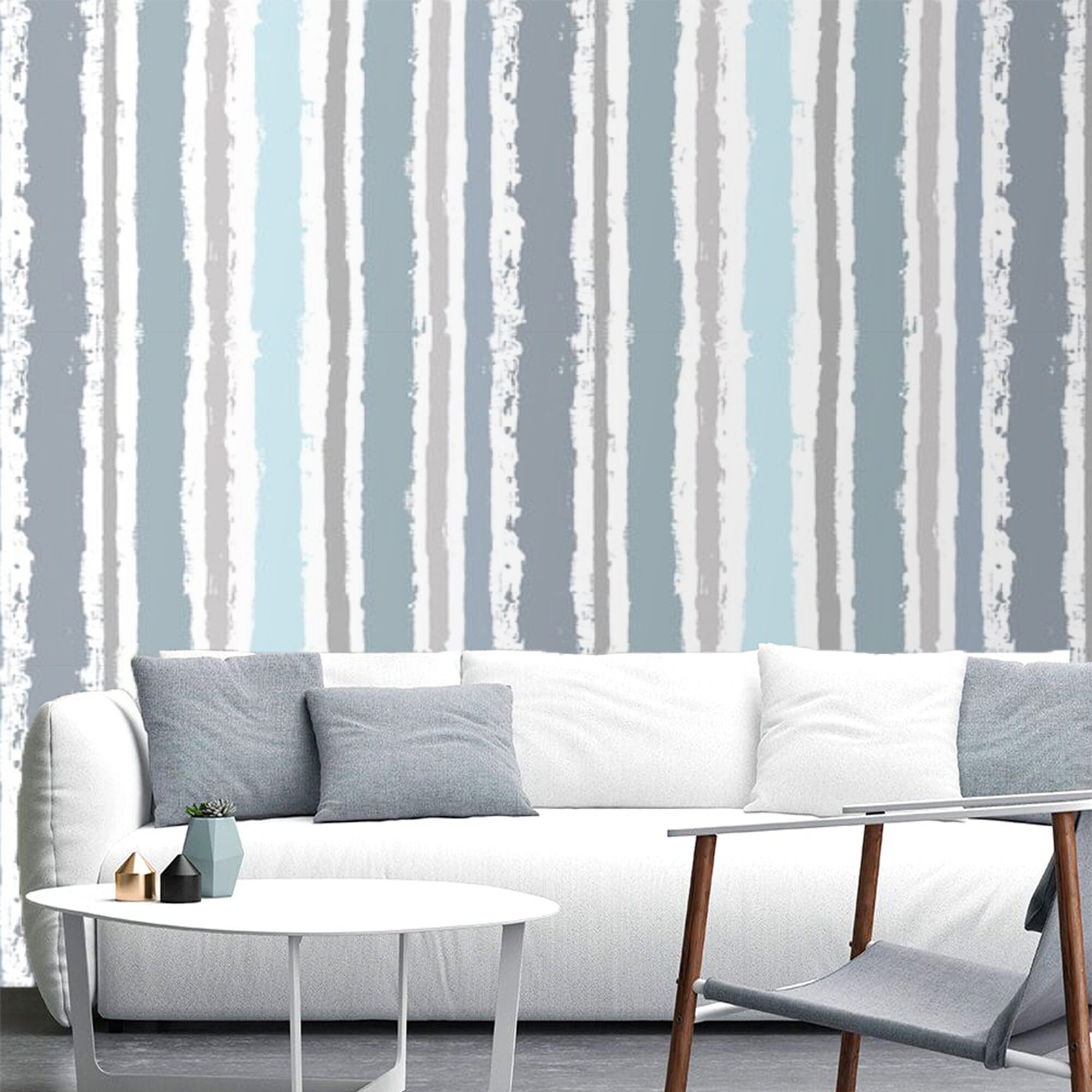Peel and Stick Vertical Stripes Wallpaper Removable Self Etsy