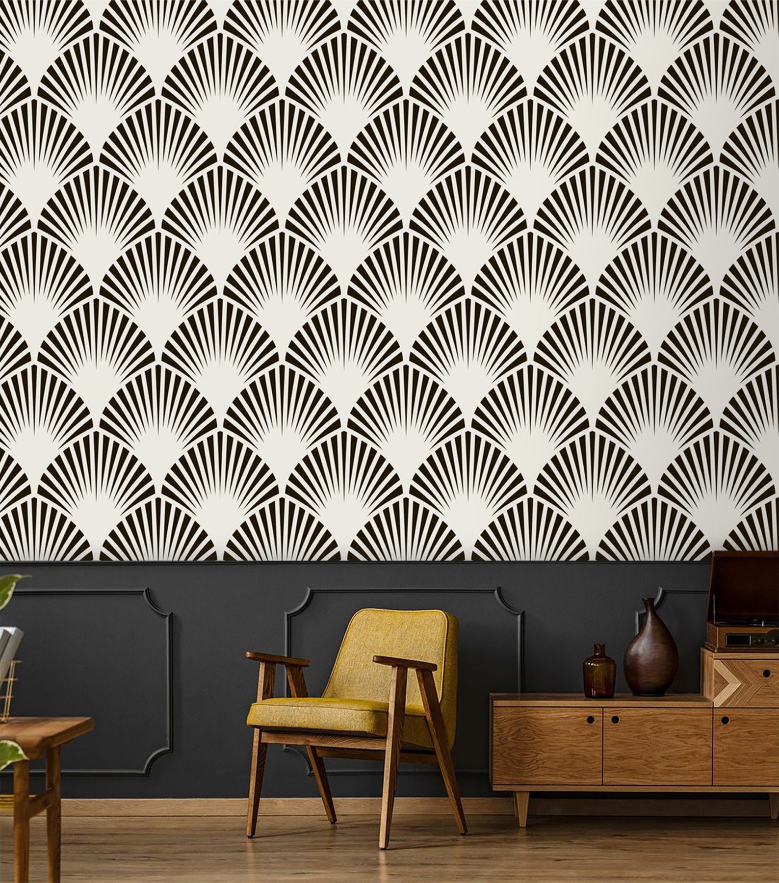 Art Deco Wallpaper Peel and stick Wall Paper Removable or | Etsy