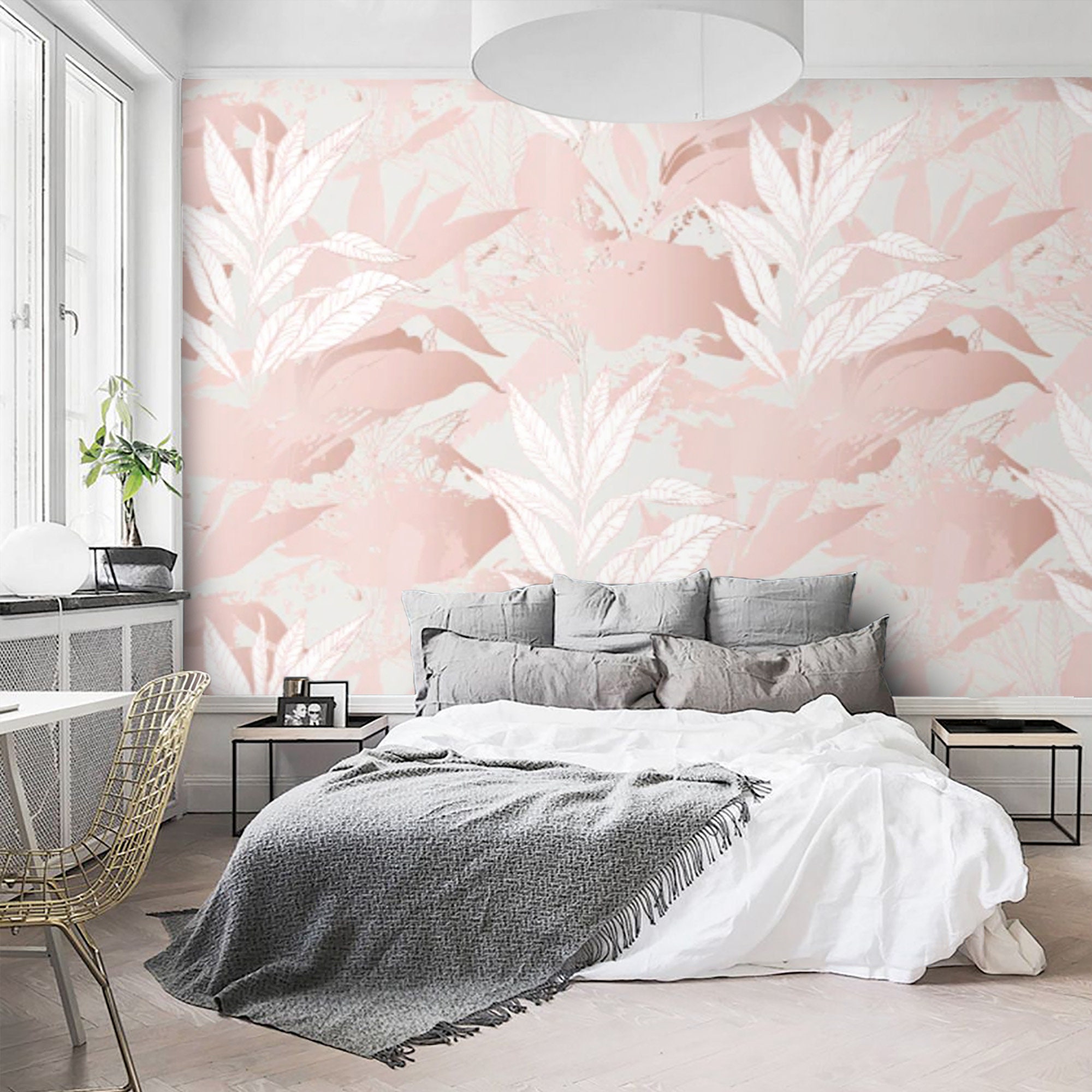 Wallpaper Peel and Stick Exotic Tropical Wall Paper Leaves Etsy
