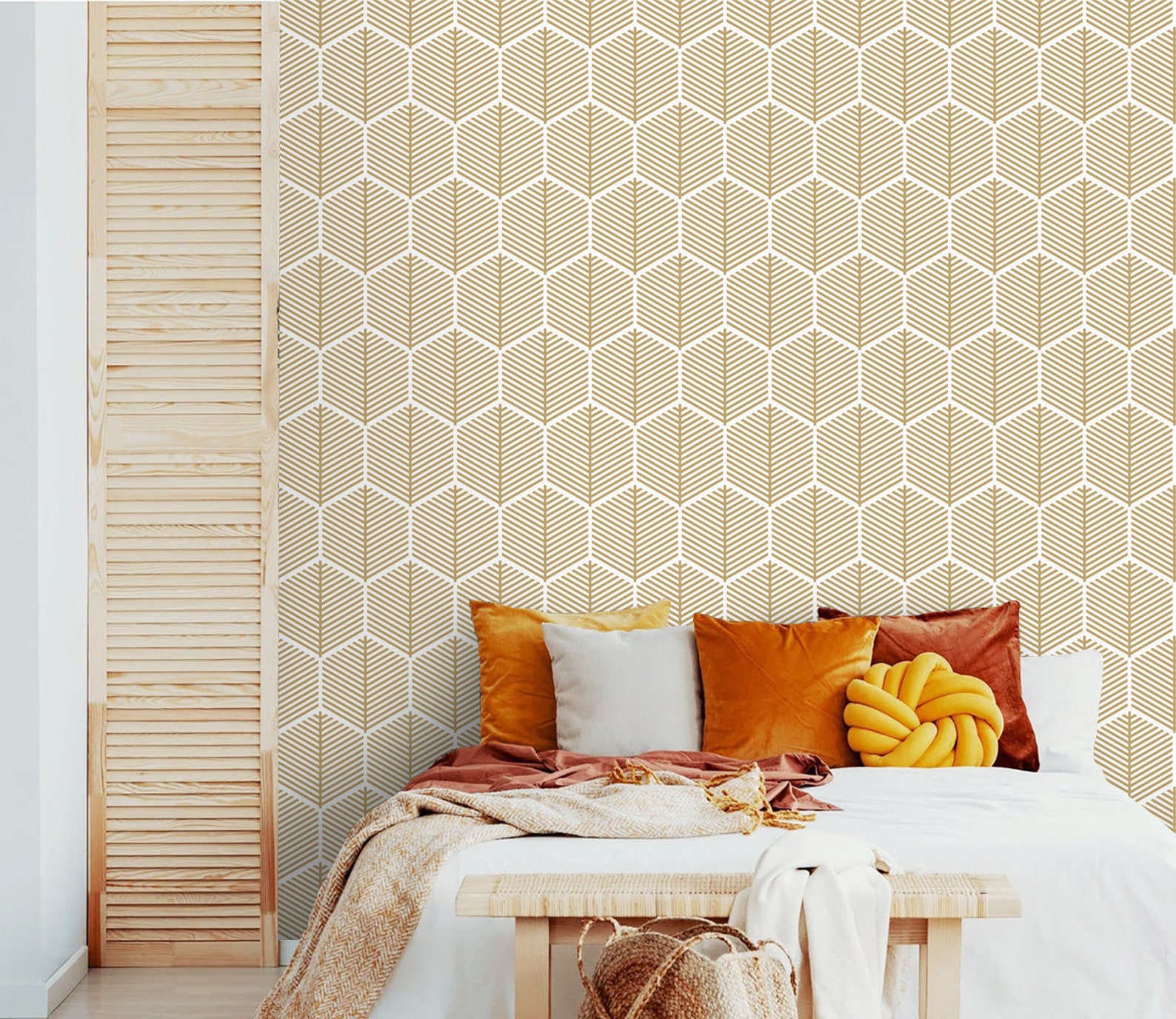 Hexagon Wallpaper Peel and Stick Geometric Self Adhesive | Etsy