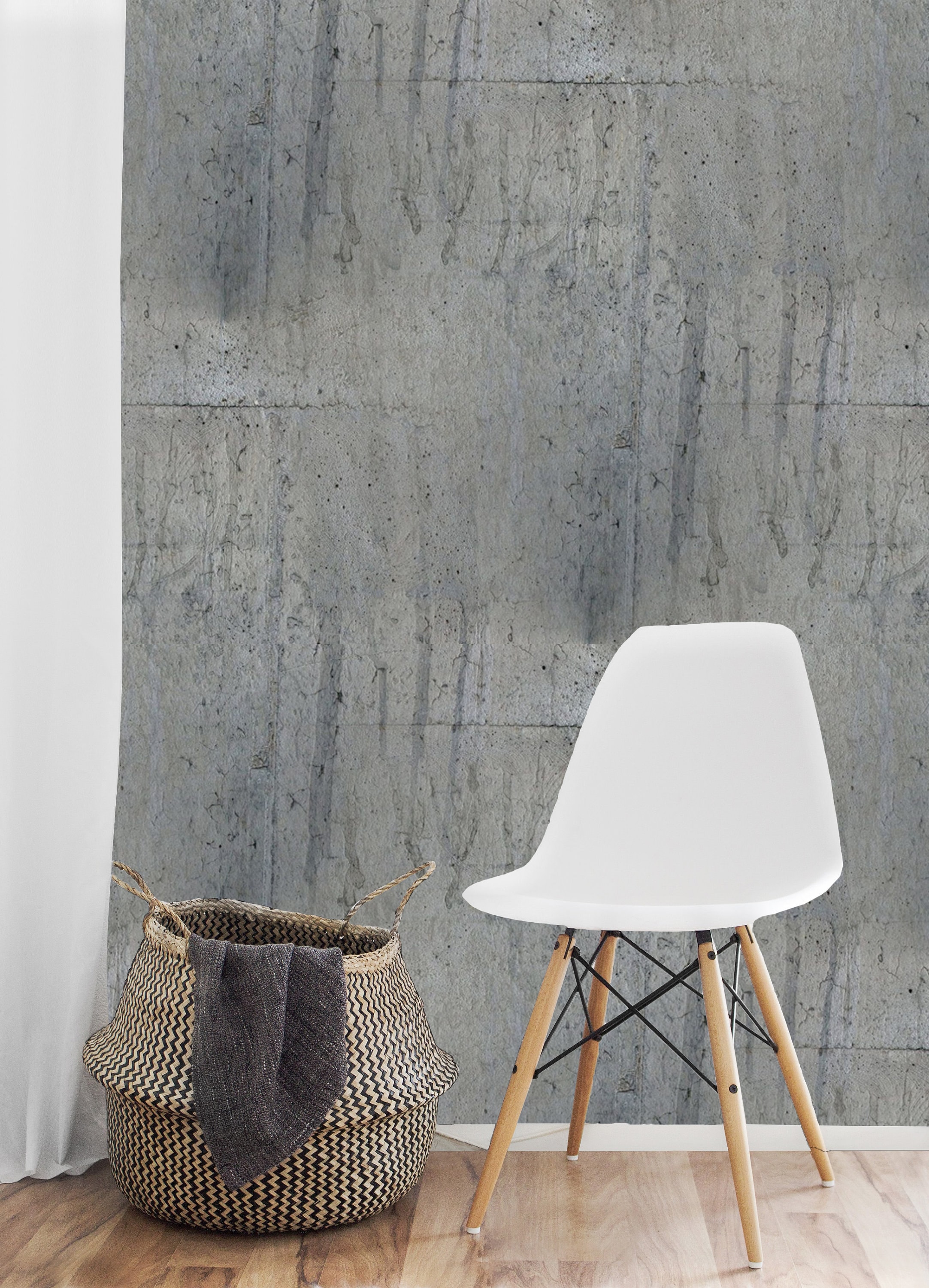 Peel and stick Concrete Wallpaper Mural Removable Grunge Etsy