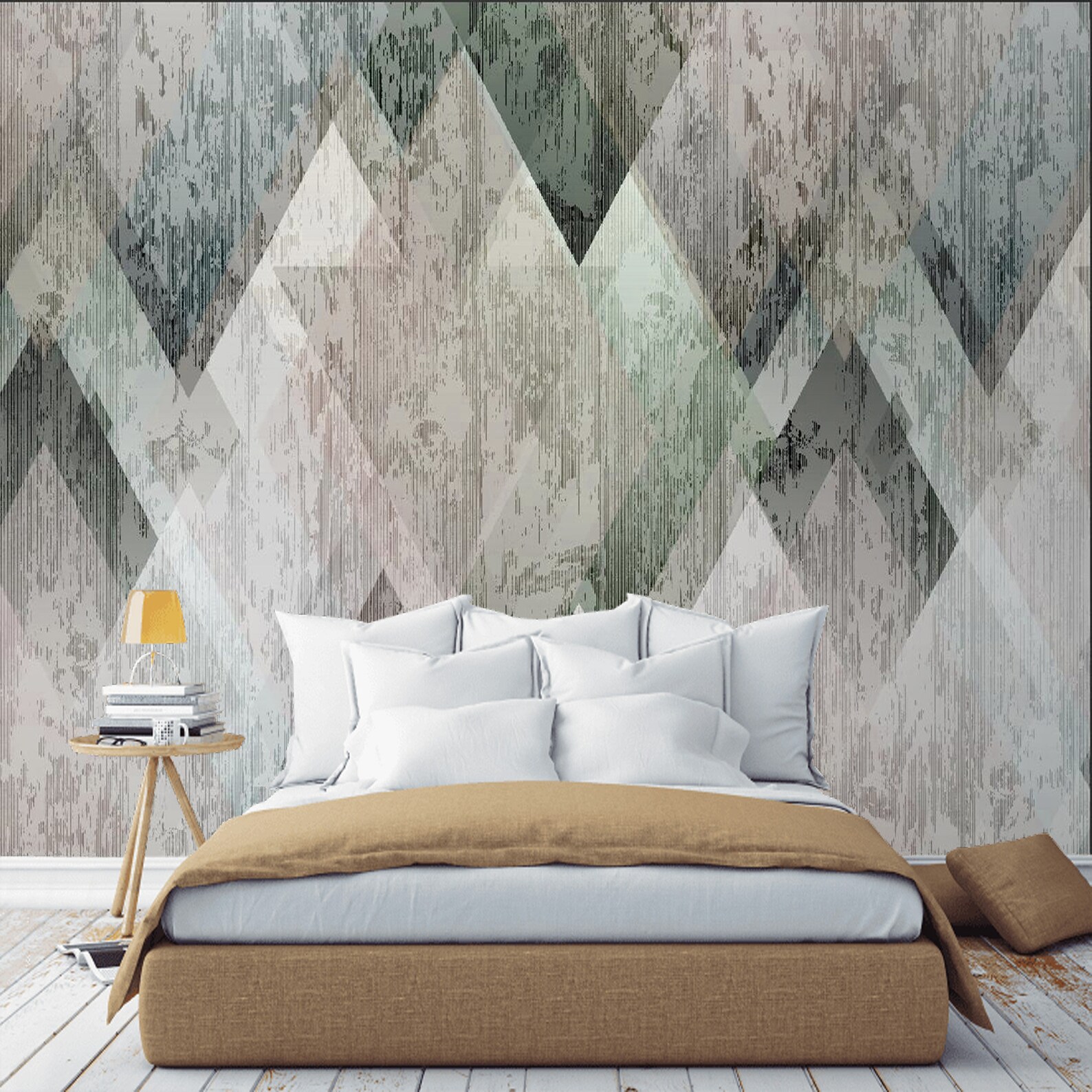 Abstract Geometric Art Wall Mural Peel and Stick Removable Etsy