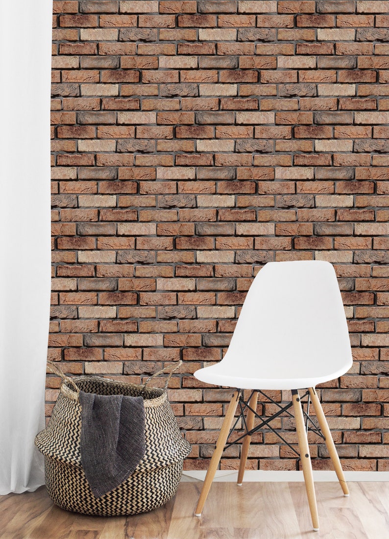 Wallpaper Brick Peel and Stick Wallpaper Old Brick Vintage Etsy