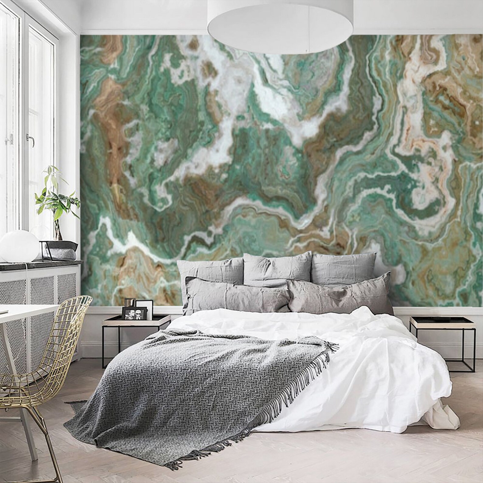 Wallpaper Marble Green Stone Peel and Stick Self Adhesive Wall | Etsy