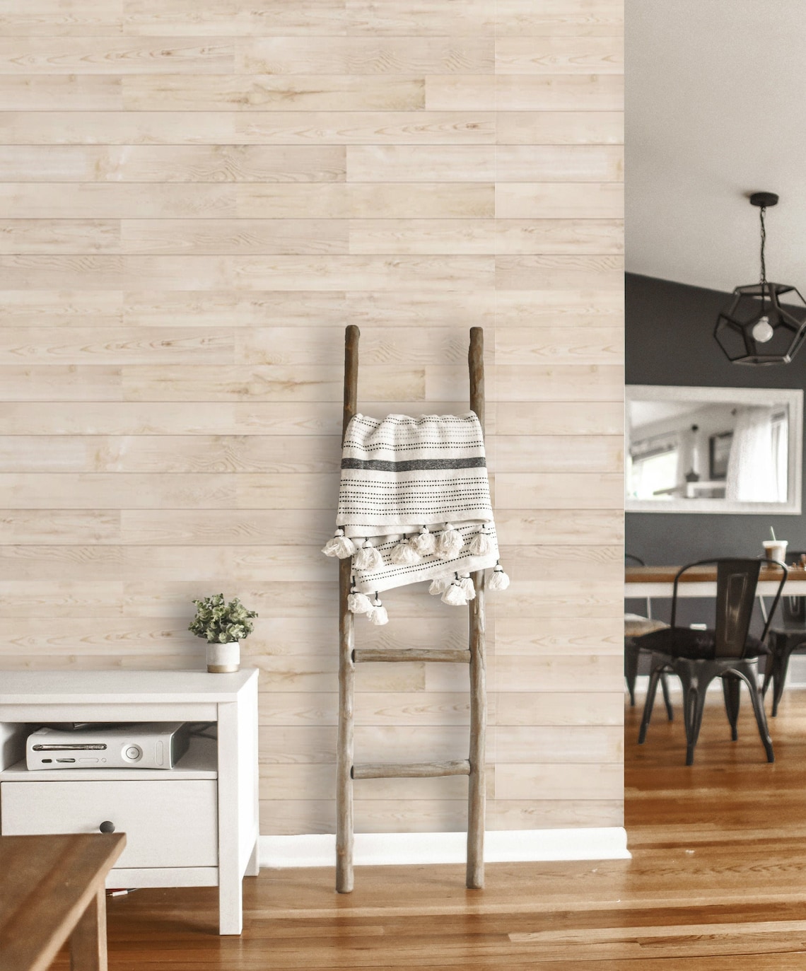 Wood Wallpaper Shiplap Rustic Farmhouse Peel and stick | Etsy