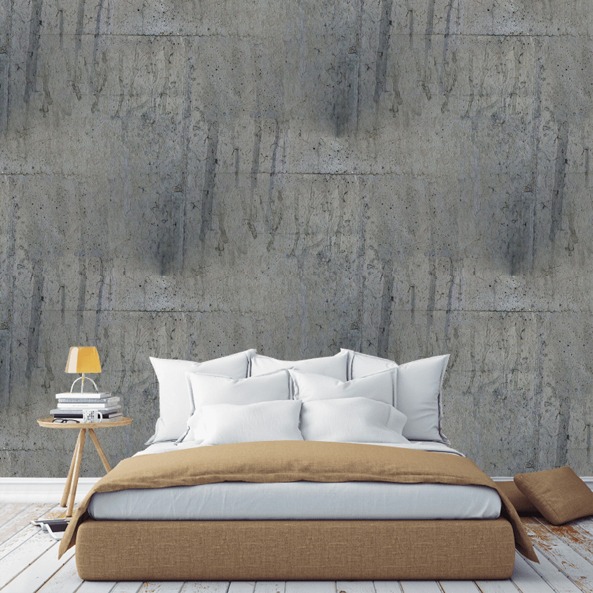 Peel and stick Concrete Wallpaper Mural Removable Grunge Etsy