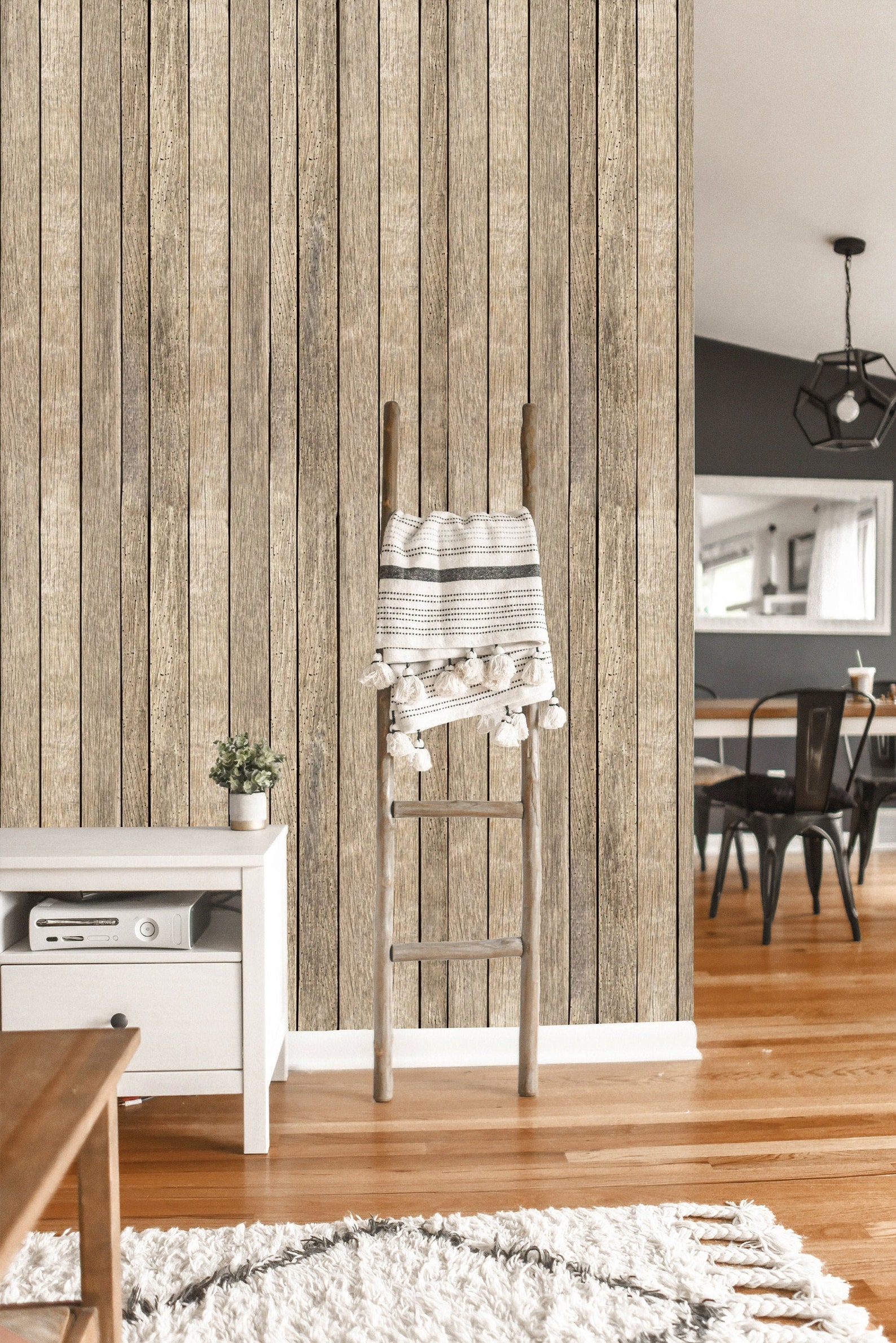 Shiplap Wallpaper Wood Peel and Stick Pale Wood Wallpaper Etsy