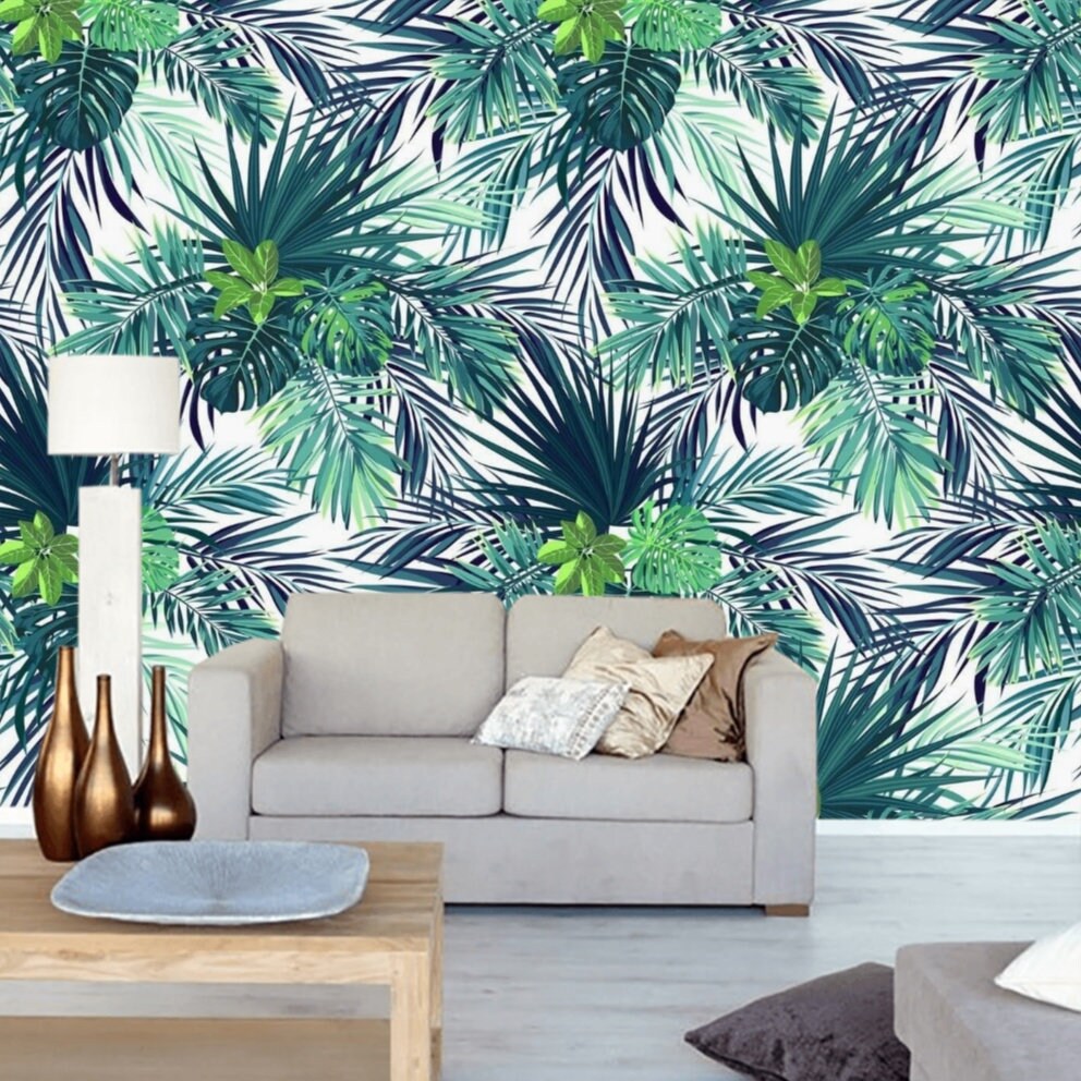 Removable Tropical Wallpaper Peel and Stick Wall Mural Vinyl Etsy