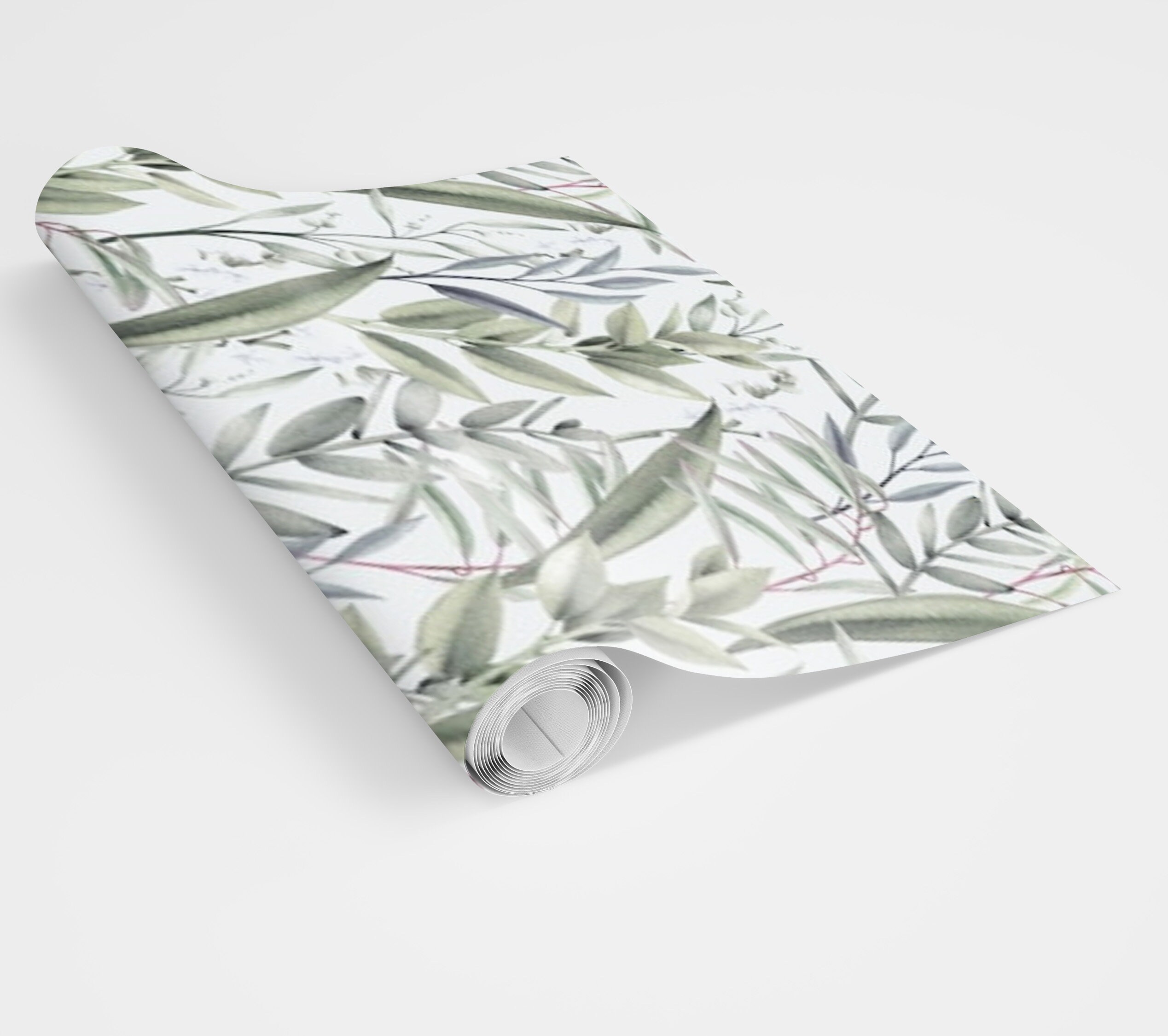 Botanical Wallpaper Peel and Stick olive Green Leaves Self | Etsy